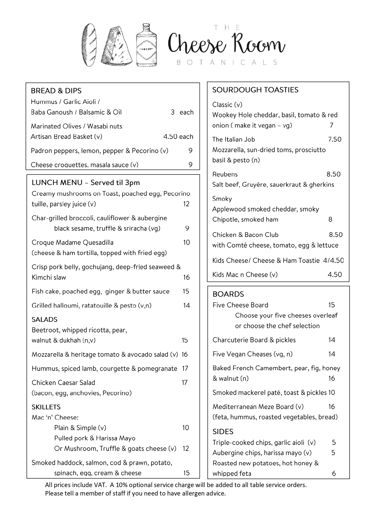 CRB Brunch Menu